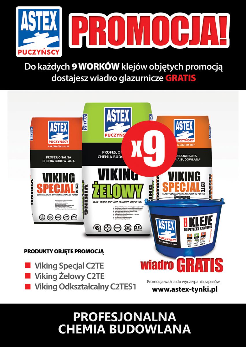 Tynki oraz kleje, farby i zaprawy klejowe do systemów ociepleń - Astex